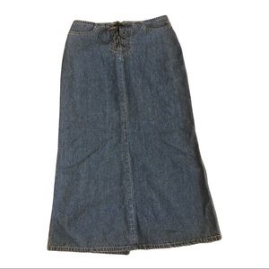 {Emma James} A Liz Claiborne Company Leather Corded Tie Front, Zip Back Sz 10